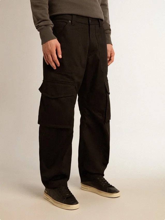 Pantaloni cargo negri