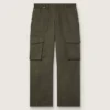 Pantaloni cargo verde măslin