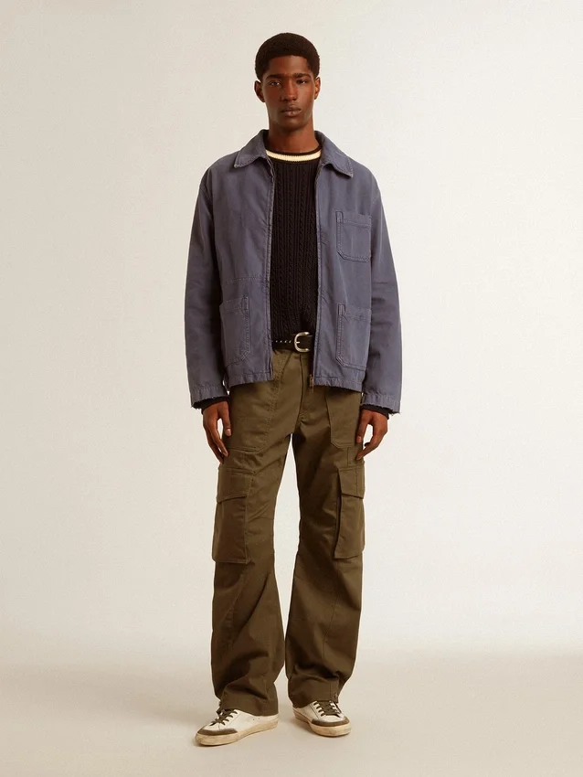 Pantaloni cargo verde măslin