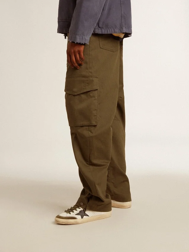 Pantaloni cargo verde măslin