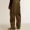 Pantaloni cargo verde măslin