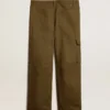 Pantaloni cargo verde măslin