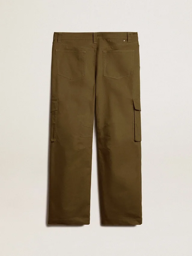 Pantaloni cargo verde măslin