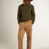 Pantaloni chino bej-kaki din Golden Collection