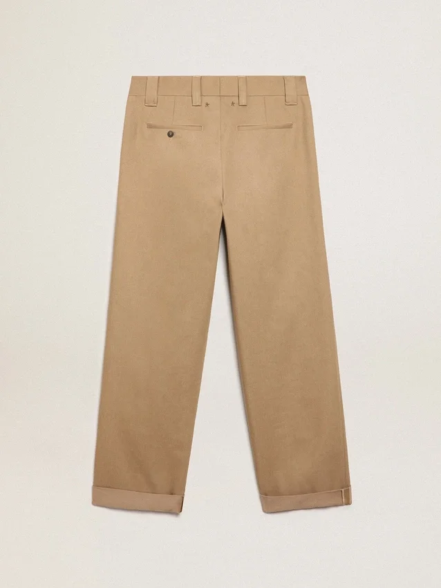 Pantaloni chino bej-kaki din Golden Collection