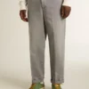 Pantaloni chino din bumbac de culoare gri