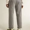 Pantaloni chino din bumbac de culoare gri