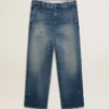 Pantaloni chino din denim pentru bărbați, cu detalii uzate