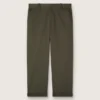 Pantaloni chino din Golden Collection, de culoare verde militar