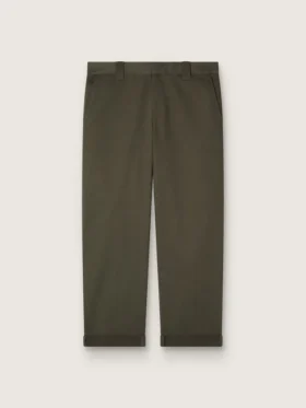 Pantaloni chino din Golden Collection, de culoare verde militar