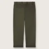 Pantaloni chino din Golden Collection, de culoare verde militar