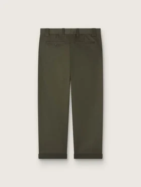 Pantaloni chino din Golden Collection, de culoare verde militar