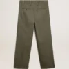 Pantaloni chino din Golden Collection, de culoare verde militar