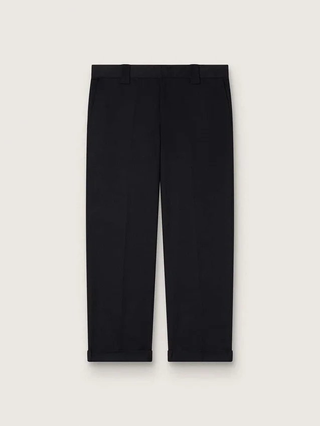 Pantaloni chino negri din bumbac pentru bărbați
