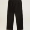 Pantaloni chino negri din bumbac pentru bărbați