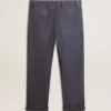 Pantaloni chino pentru bărbați, de culoare albastră, cu efect de uzură