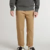Pantaloni chino pentru copii din bumbac de culoare tutun