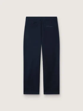 Pantaloni chino unisex Journey din pânză de bumbac albastră cu logo brodat