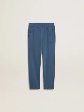 Pantaloni de jogging albaștri pentru copii, cu broderie