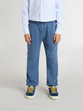 Pantaloni de jogging albaștri pentru copii, cu broderie