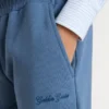 Pantaloni de jogging albaștri pentru copii, cu broderie