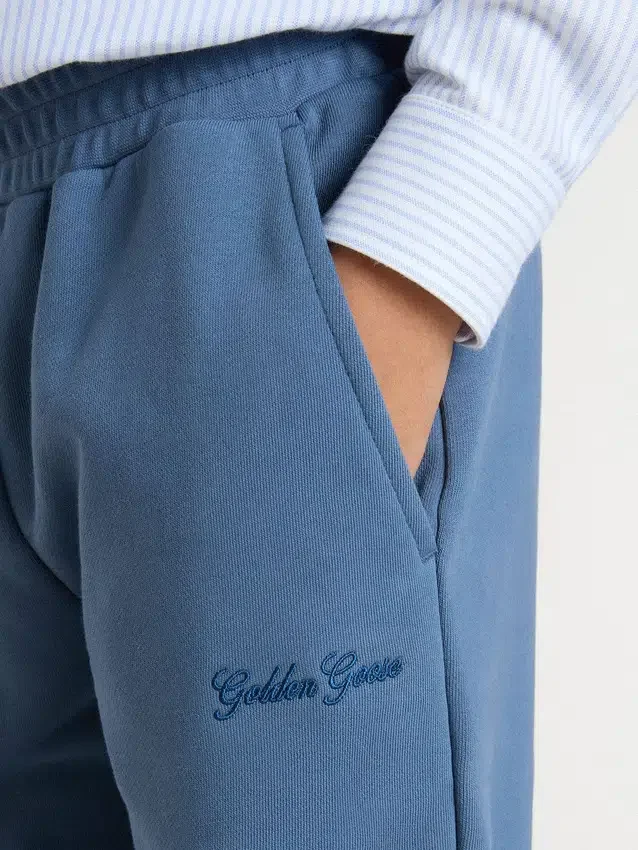 Pantaloni de jogging albaștri pentru copii, cu broderie