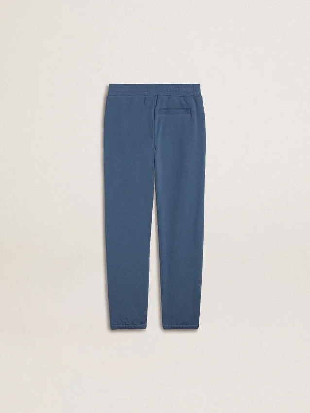 Pantaloni de jogging albaștri pentru copii, cu broderie