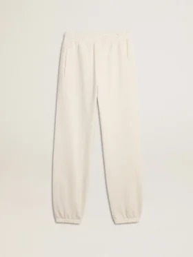 Pantaloni de jogging albi