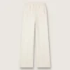 Pantaloni de jogging albi din bumbac pentru femei