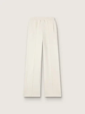 Pantaloni de jogging albi din bumbac pentru femei