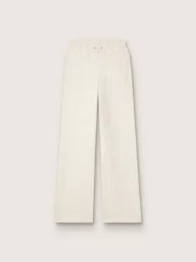 Pantaloni de jogging albi din bumbac pentru femei