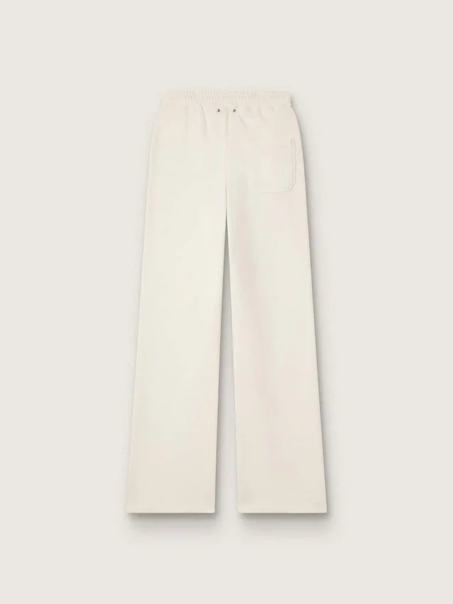 Pantaloni de jogging albi din bumbac pentru femei
