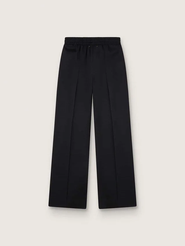 Pantaloni de jogging din lână ușoară, negri, pentru femei