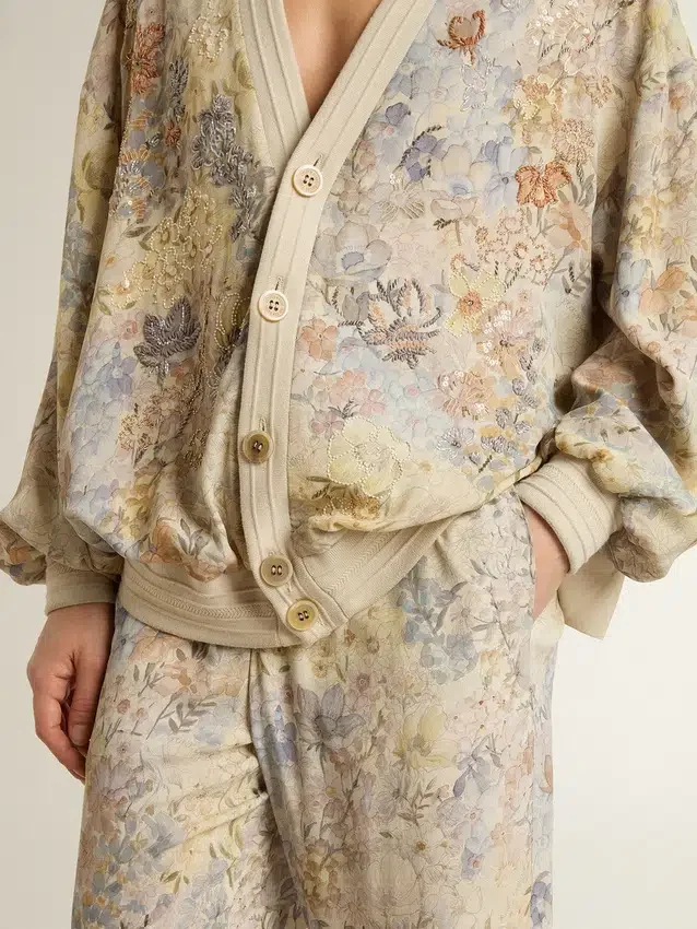 Pantaloni de jogging multicolori pentru femei, cu imprimeu floral