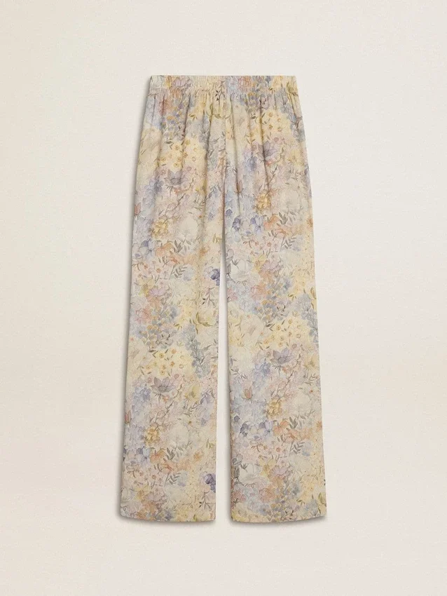 Pantaloni de jogging multicolori pentru femei, cu imprimeu floral