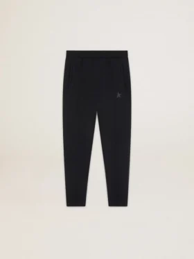 Pantaloni de jogging negri pentru bărbați, cu stea pe partea din față