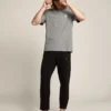 Pantaloni de jogging negri pentru bărbați, cu stea pe partea din față
