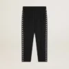 Pantaloni de jogging negri pentru bărbați, cu stele albe pe laterale