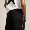 Pantaloni de jogging negri pentru femei, cu stele albe pe laterale