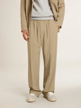 Pantaloni de jogging pentru bărbați, de culoare travertin