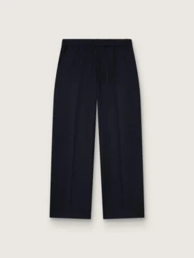 Pantaloni de jogging pentru bărbați din lână albastru închis