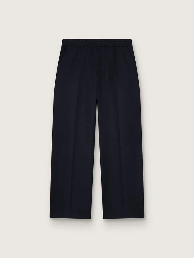 Pantaloni de jogging pentru bărbați din lână albastru închis