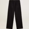 Pantaloni de jogging pentru bărbați din lână albastru închis