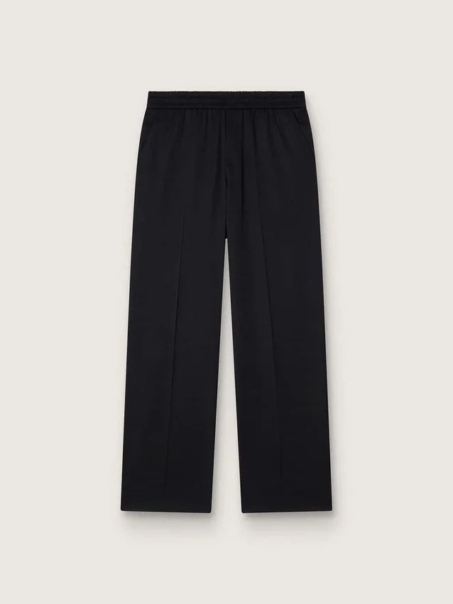Pantaloni de jogging pentru bărbați din lână neagră