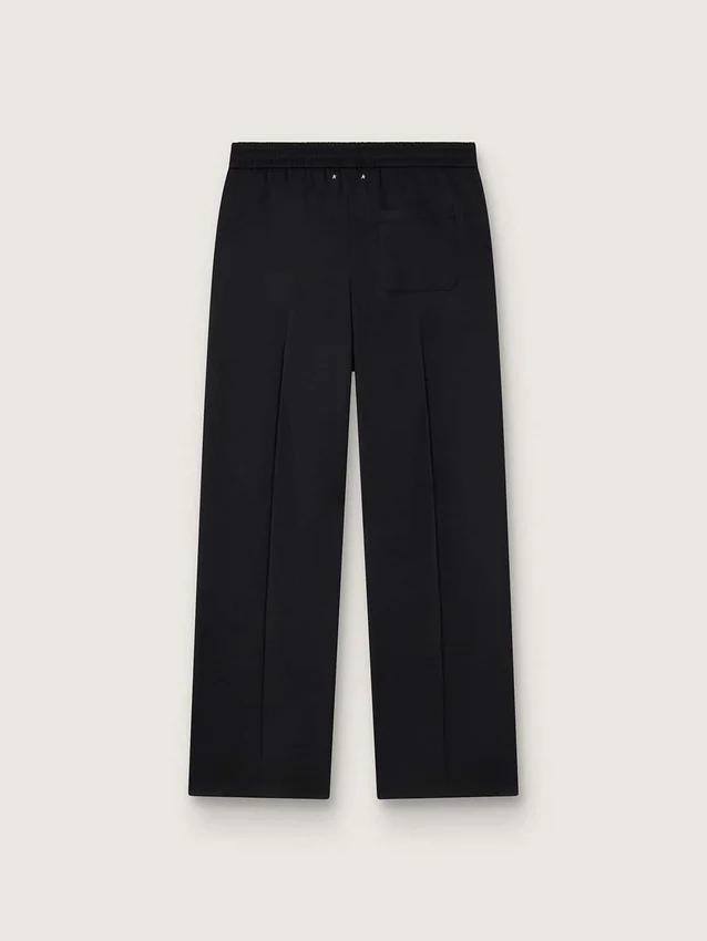Pantaloni de jogging pentru bărbați din lână neagră
