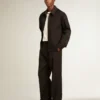 Pantaloni de jogging pentru bărbați din lână neagră