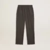 Pantaloni de jogging pentru copii, de culoare verde militar, cu broderie
