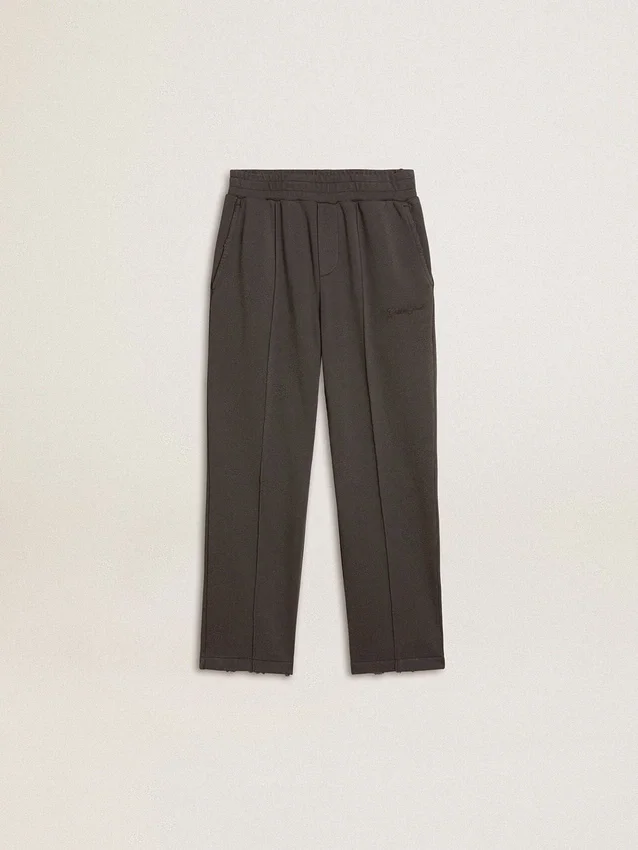 Pantaloni de jogging pentru copii, de culoare verde militar, cu broderie