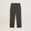 Pantaloni de jogging pentru copii, de culoare verde militar, cu broderie