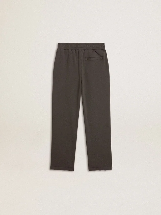 Pantaloni de jogging pentru copii, de culoare verde militar, cu broderie